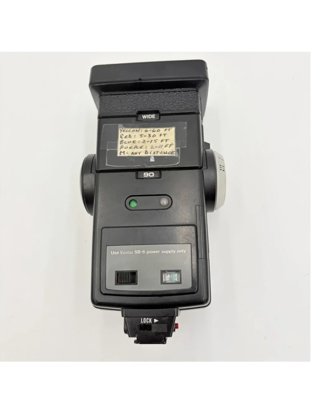 Vivitar 285HV Zoom Thyristor Shoe Mount Electronic Flash Device No Cord